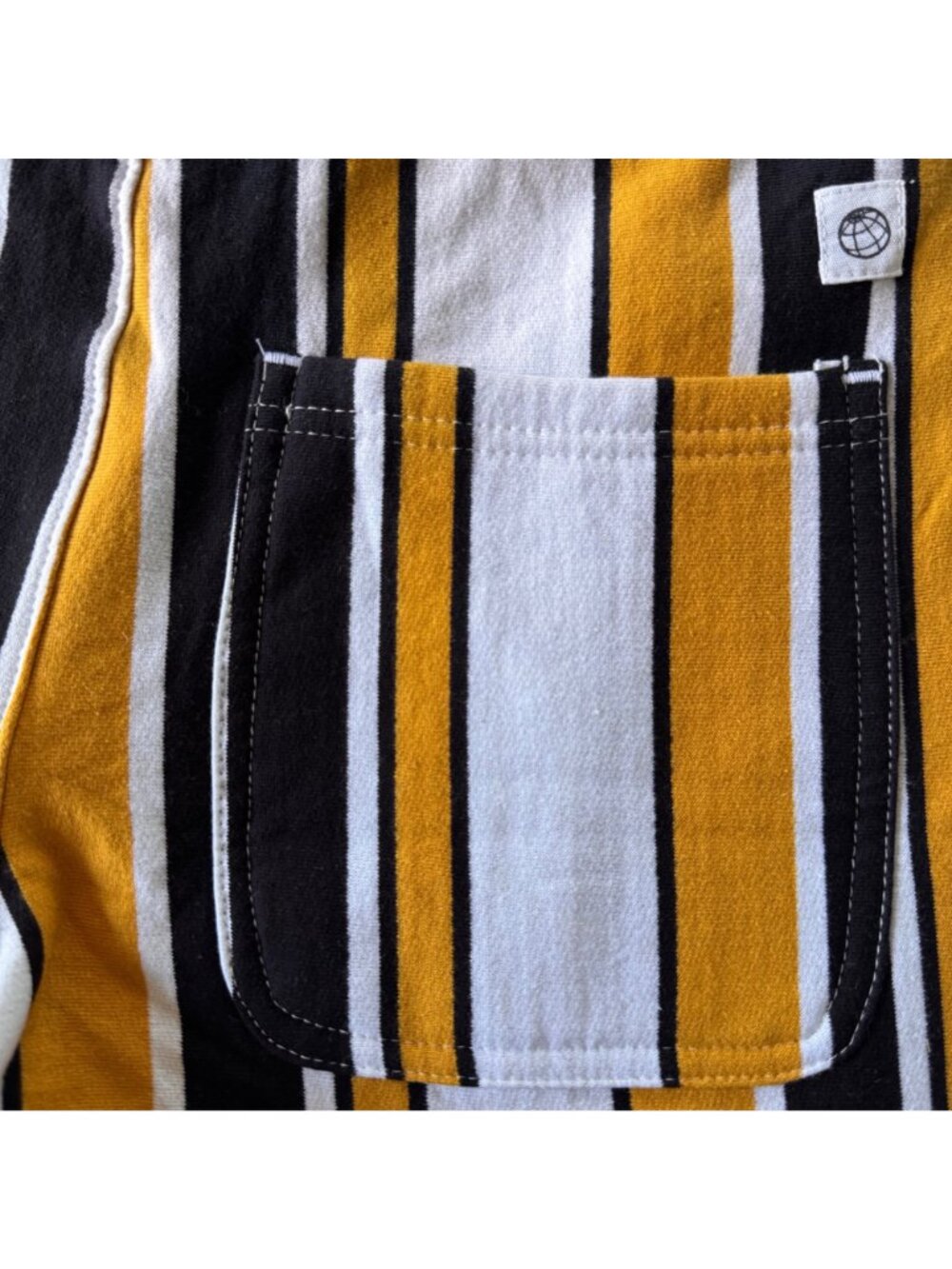 Free Planet Mens Striped Lounge Shorts Black & Gold Knit Large Cotton Blend New - Picture 11 of 15